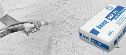 Knauf MP 75 – универсальная штукатурка для машинных работ