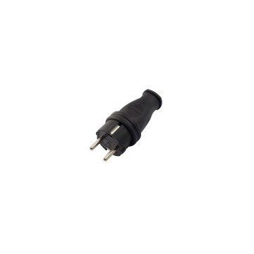 Вилка прямая каучук 2Р+РЕ 16А 250В IP44