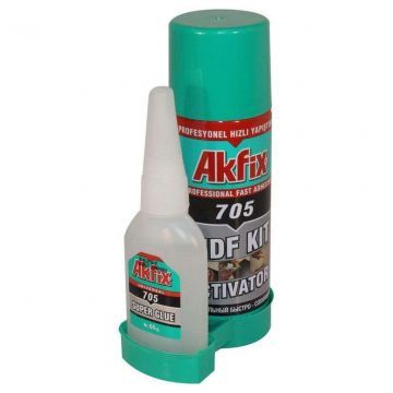 Клей двухкомпонентный Akfix 705 (200мл+50гр)