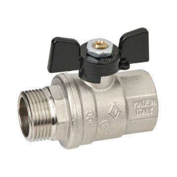 Кран шаровый 3/4" НР-ВР Bugatti 307, ручка бабочка