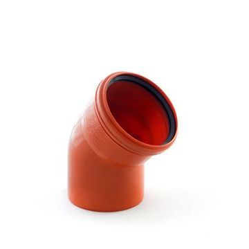 Отвод канализационный наружный, диаметр 110 мм (угол 45°)