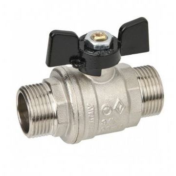 Кран шаровый 1/2" НР-НР Bugatti 327, ручка бабочка