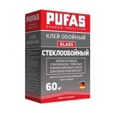 Клей обойный Pufas Glass Стеклообойный 60 м2, 500гр (сухой)