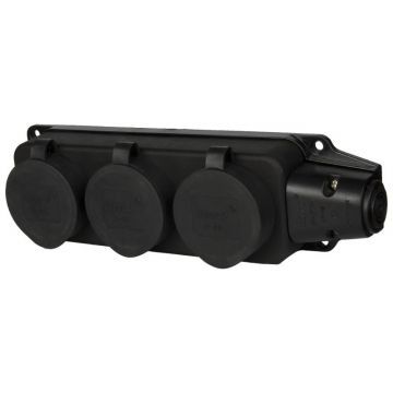 Розетка трехсекционная каучуковая 220V