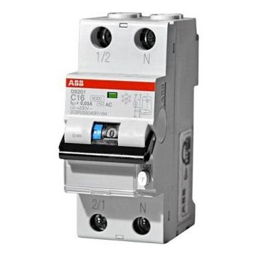 Автомат дифференциальный ABB DS201 C20 30мА, номинальный ток 20А