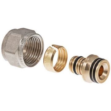 Соединитель латунный коллекторный обжимной Valtec, 16х1/2" (конус)
