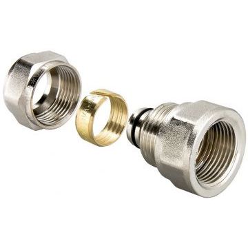 Соединитель латунный обжимной с переходом Valtec, 16х1/2" (внутренняя резьба)