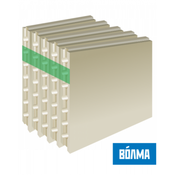 Пазогребневая плита пустотелая (влагостойкая) 667х500х80мм Волма-Воскресенск ПГП