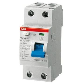 УЗО 2х-полюсное ABB F202 AC-25/0.3, номинальный ток 25А