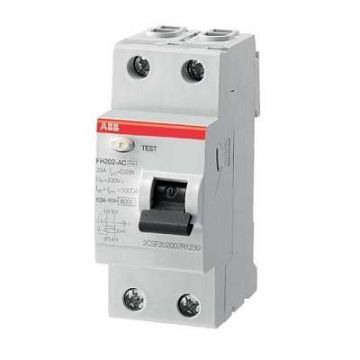 УЗО 2х-полюсное ABB F202 AC-25/0.03, номинальный ток 25А