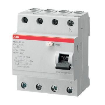 УЗО 4х-полюсное ABB FH204 АС 25/0.03, номинальный ток 25А