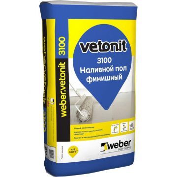 Наливной пол финишный Weber.Vetonit 3100, 20 кг