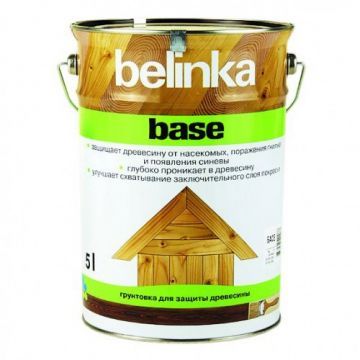 Грунт-антисептик по дереву Belinka Base (прозрачный), 5 л
