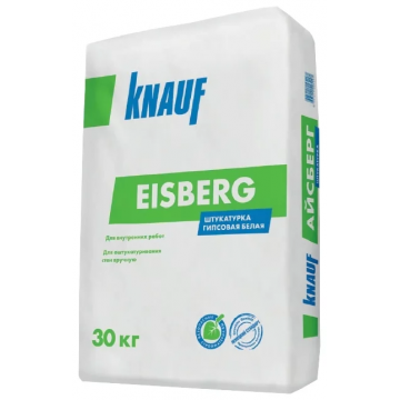Штукатурка гипсовая Кнауф Айсберг / Knauf Eisberg (белая), 30 кг