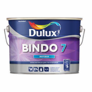 Краска для стен и потолков латексная экстрапрочная Dulux Professional Bindo 7 матовая база BW 9 л