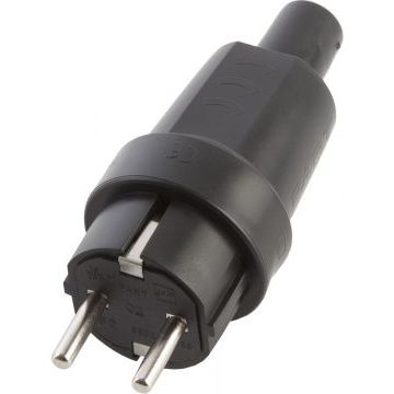 Вилка прямая каучук 2Р+РЕ 16А 250В IP44  | SQ0612-0001 | TDM