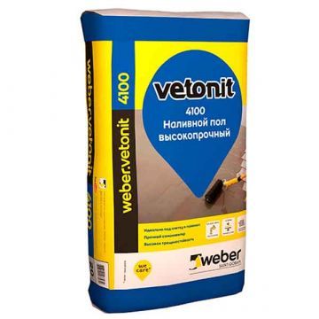Наливной пол weber.vetonit 4100 высокопрочный 20кг