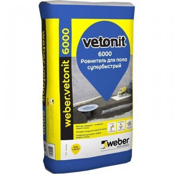 Стяжка для пола Ветонит weber.vetonit 6000 ровнитель 25кг